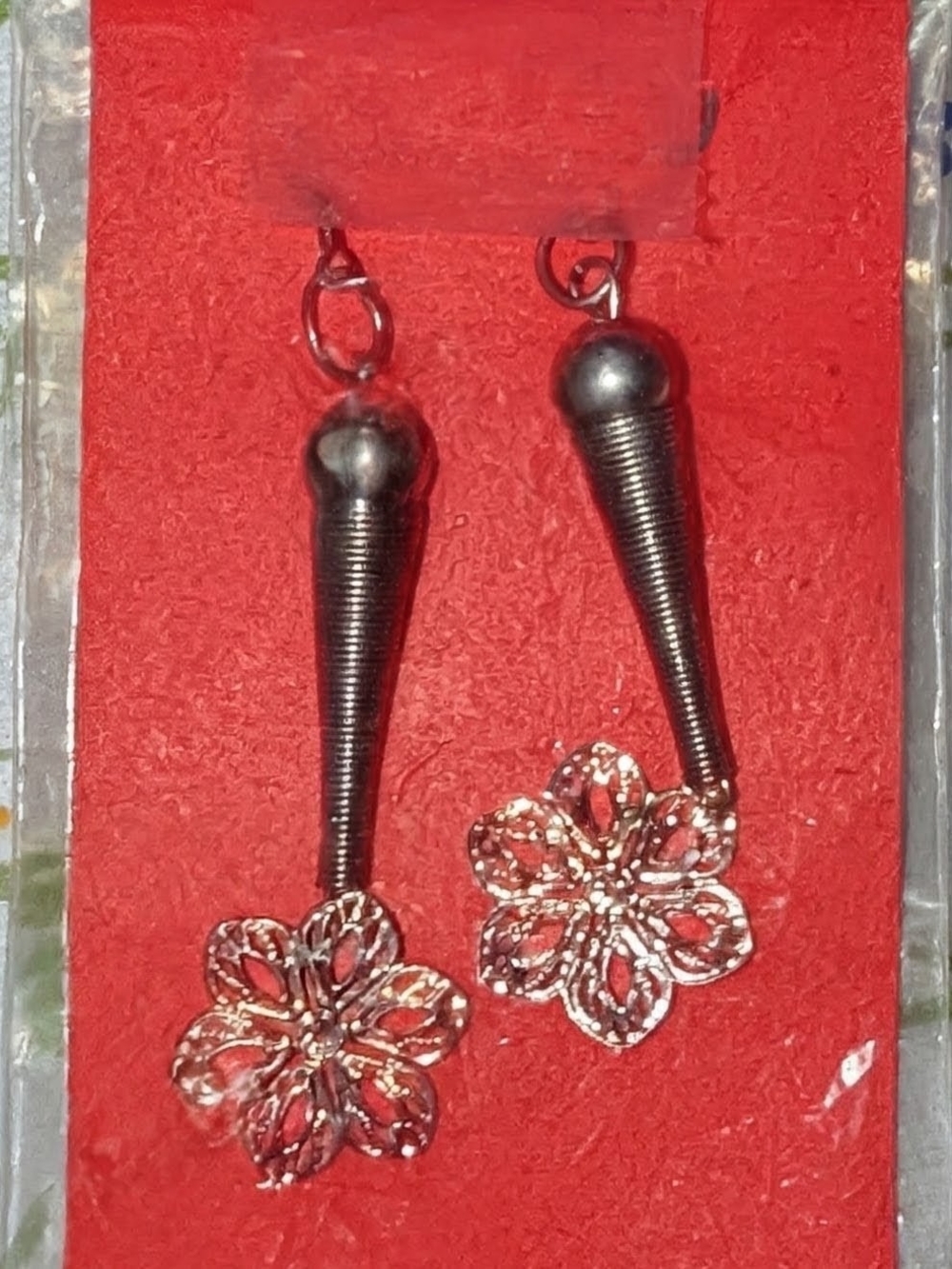 Delicate Silver Floral Drop Earrings - Feminine Women’s Jewelry